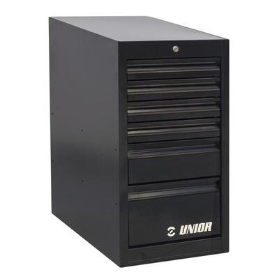 Unior Schubladenschrank schmal, 6 Schubladen 990ND6-BLACK