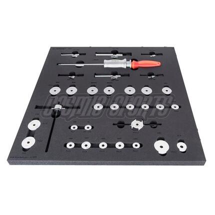 Unior SET-2600E-US Werkzeugset, 34-tlg., SOS-Modul breit, 562x570mm, red