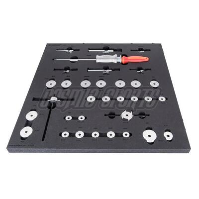 Unior SET-2600E-US Werkzeugset. 34-tlg.. SOS-Modul breit. 562x570mm. red