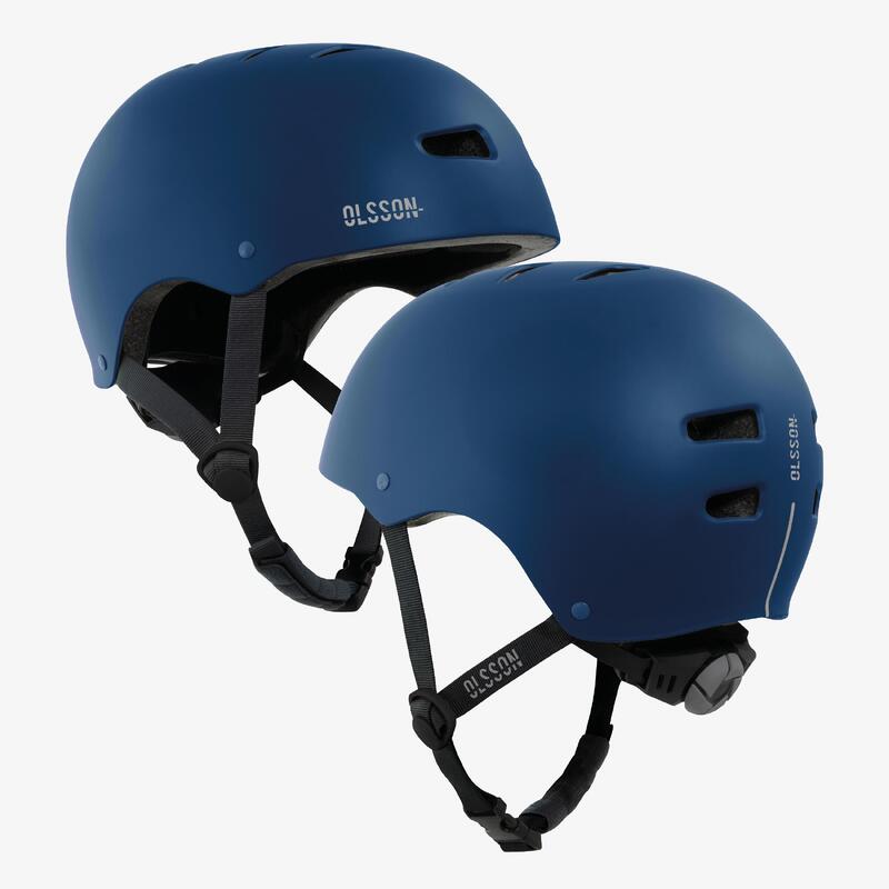 Casque trottinette OLSSON URBAN RIDER Bleu 54-56cm skate rollers vélo