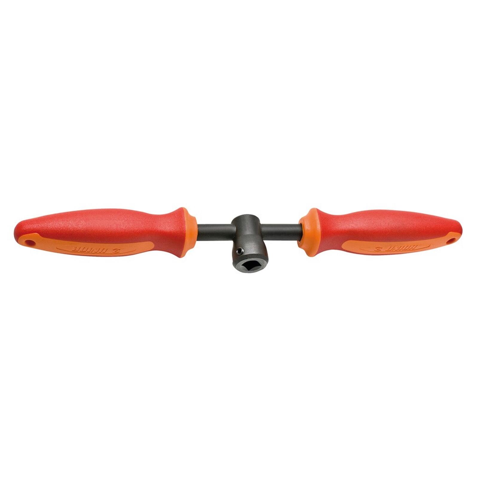 Unior Poignée pour taraud de pédale rouge 1695/4BI-US 1/2