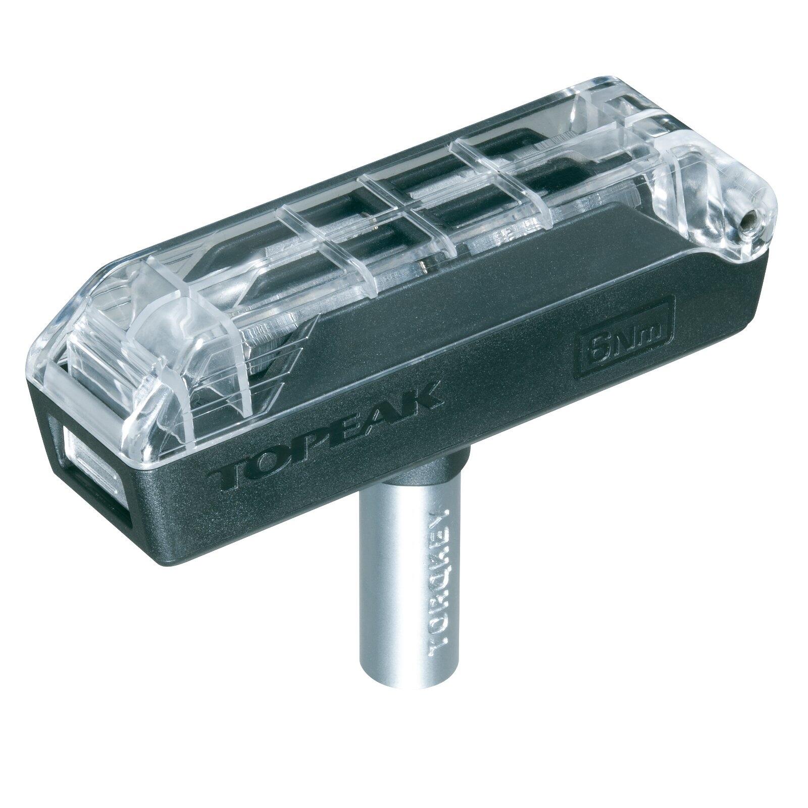 Ferramenta Topeak Torque 6, chave de torque de 6Nm, com 4 pontas de ferramenta 2/3
