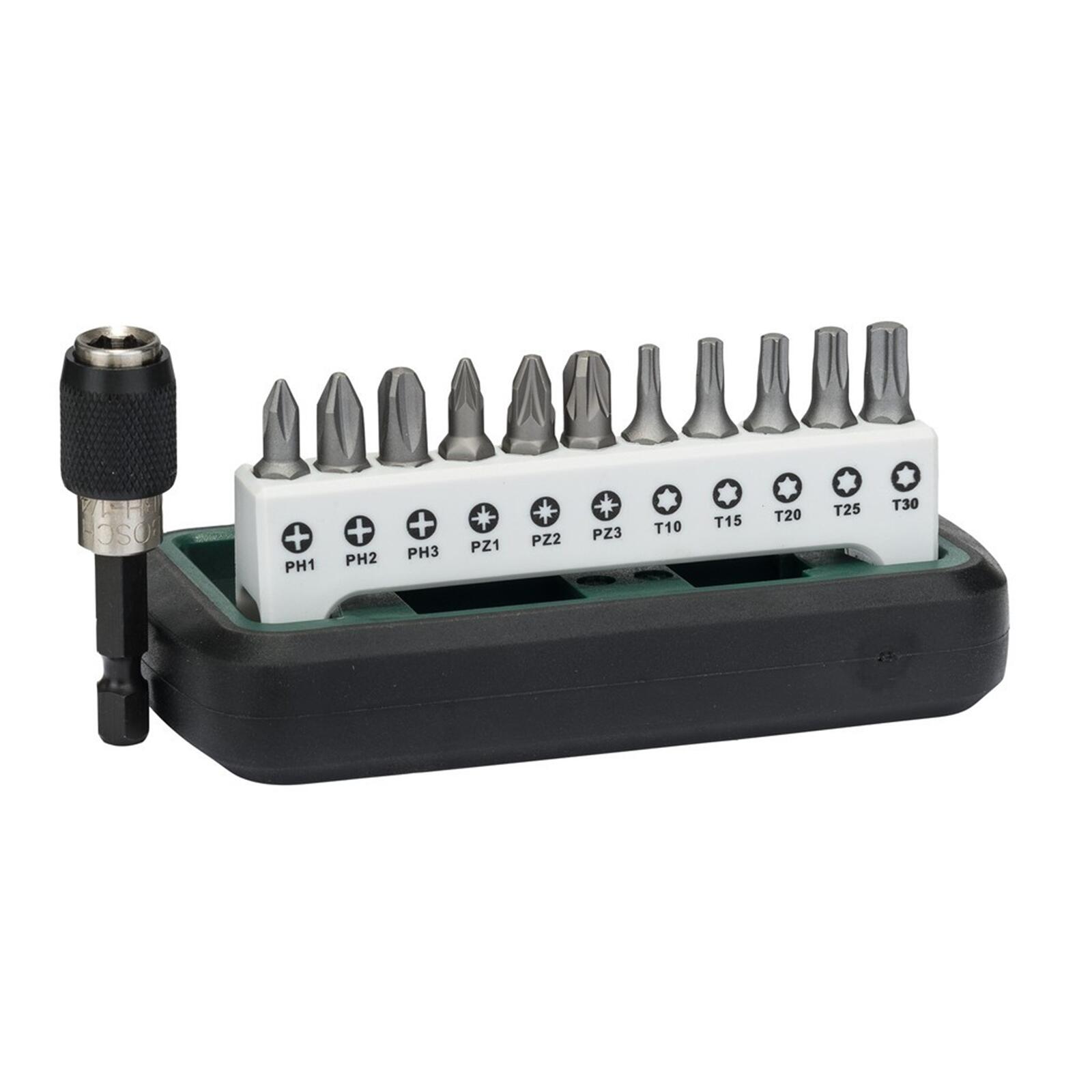 BOSCH Bosch DIY 12tlg. Kompakt Bitset BOSCH 5x Vielzahn,6x Kreuzschlitz,1 Bithalter