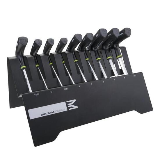 Birzman Innensechsrund- & Innensechskantschlüssel T-Schlüssel, Schwarz, 9-teilig