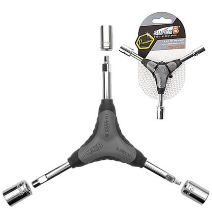Clé allen en "Y" 4/5/6 + douilles 8/10/12 Super B