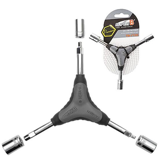 Clé allen en "Y" 4/5/6 + douilles 8/10/12 Super B