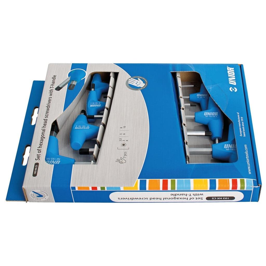 Unior Allen Key Kit With Handles 2.5mm To 10 Mm (7 Pieces)