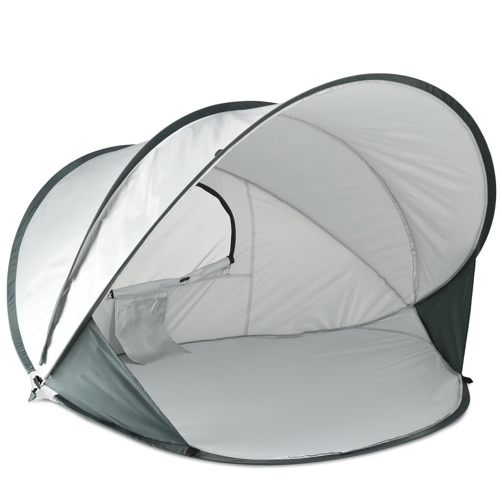 Luxury Pop-Up Beach Tent XXL - Lightweight - UV 50+ Protection - Silver