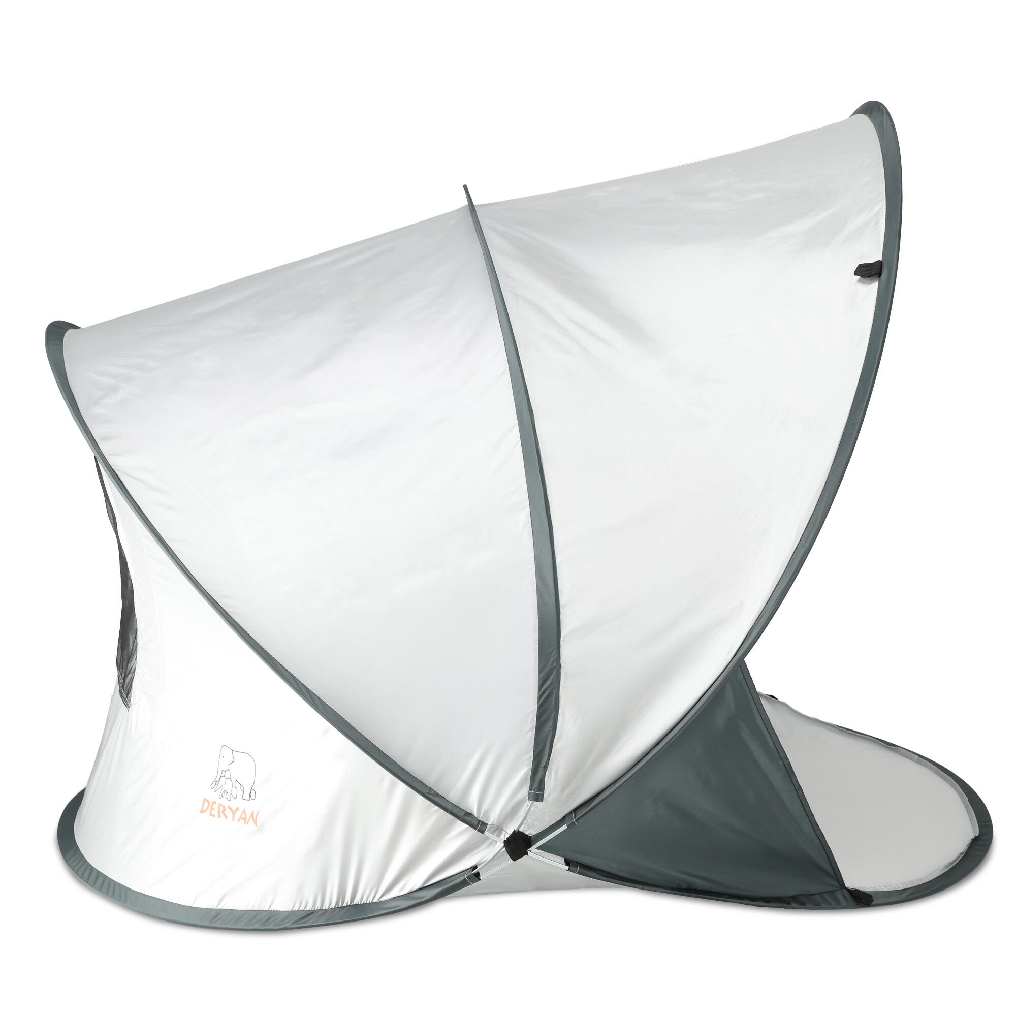 Luxus Pop Up Strandzelt XXL - Silber 3/7