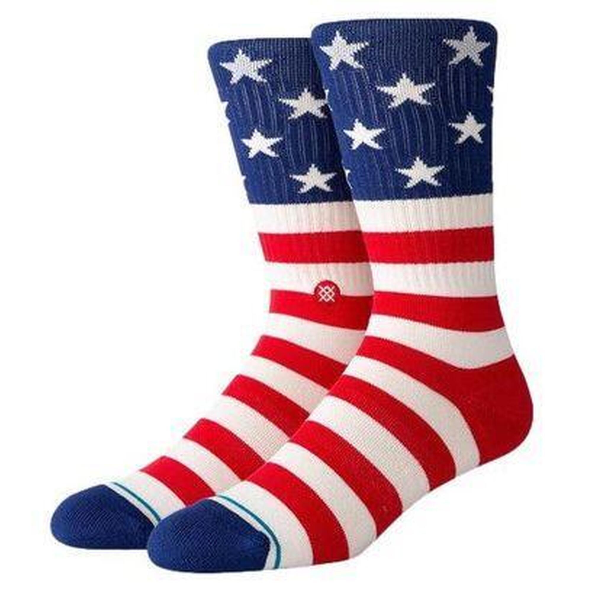 Stance - Chaussettes Stance The Fourth Crew Rouge/bleu/blanc - Chaussettes - Blanc|bleu|rouge - 35/38 - Decathlon