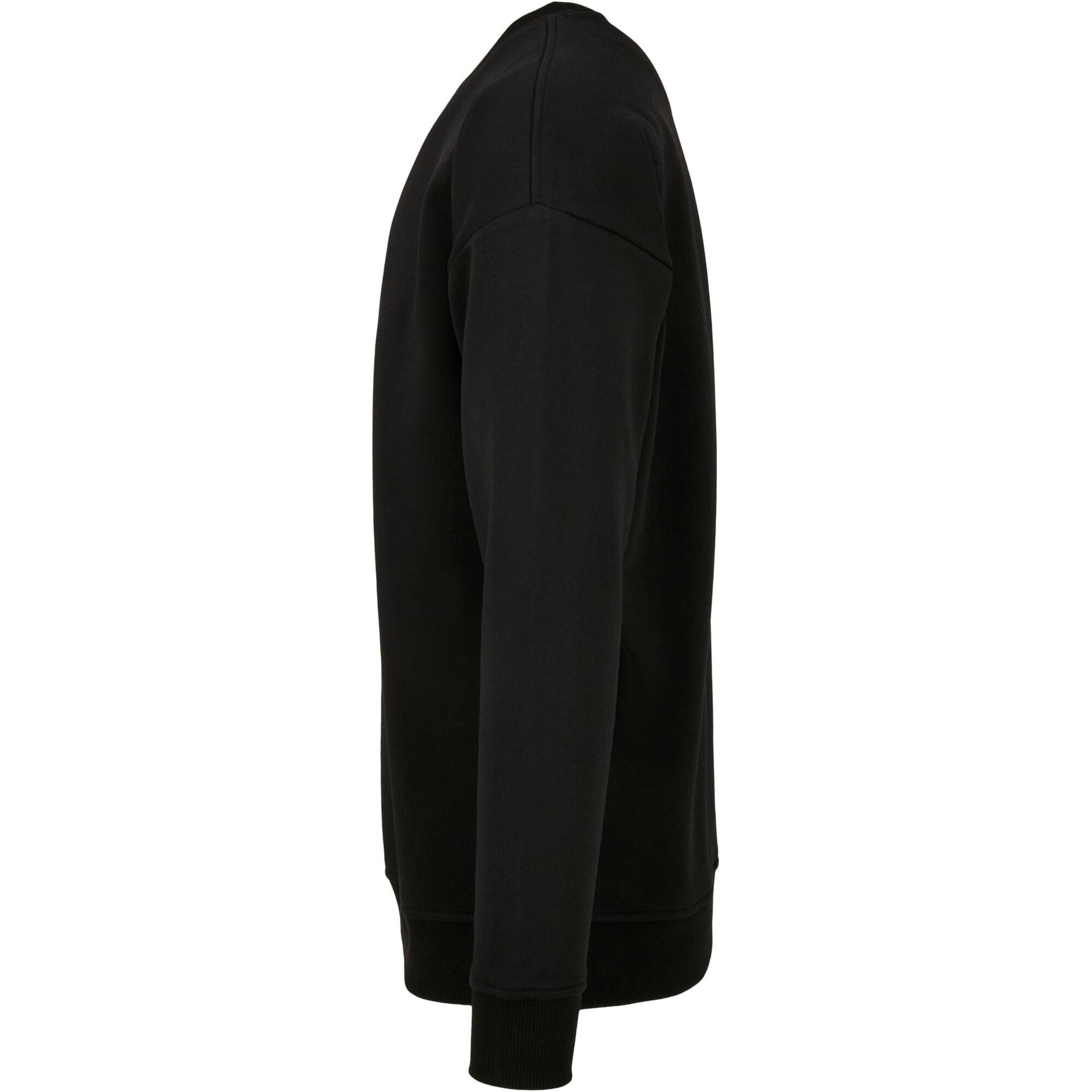 Mens Crew Neck Plain Sweatshirt (Black) 4/4