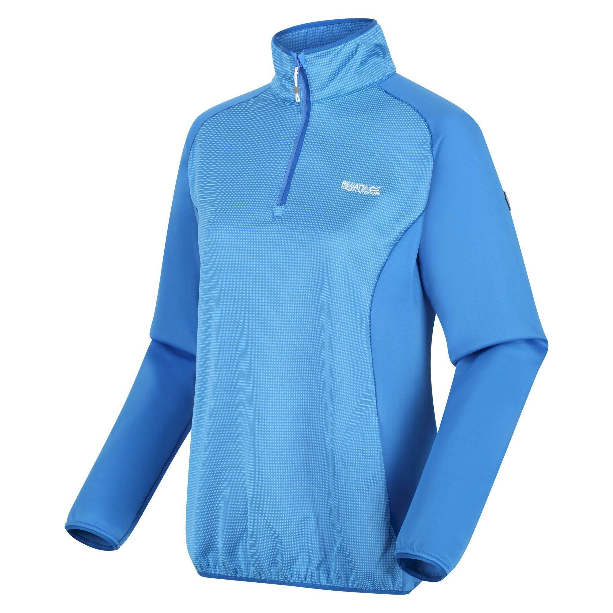 Womens/Ladies Highton II Two Tone Half Zip Fleece (Sonic Blue) 4/5
