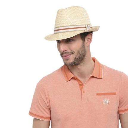 Trilby papier liseré terre battue Roland-Garros - beige