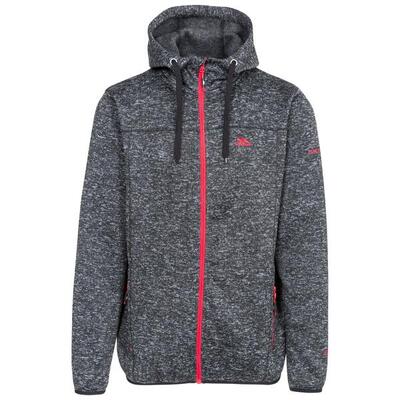 Odeno Giacca In Pile Con Cappuccio Uomo Trespass Grigio Scuro Screziato