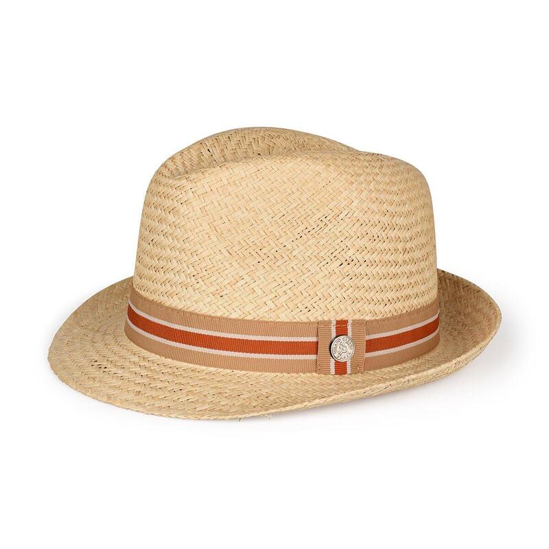 Trilby papier liseré terre battue Roland-Garros  - beige