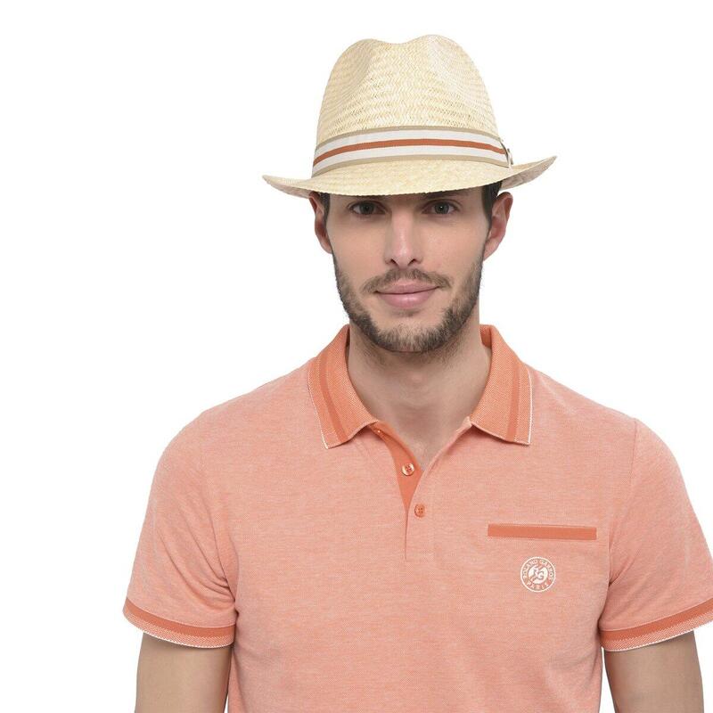 Trilby papier liseré terre battue Roland-Garros  - beige