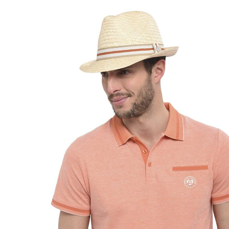 Trilby papier liseré terre battue Roland-Garros  - beige