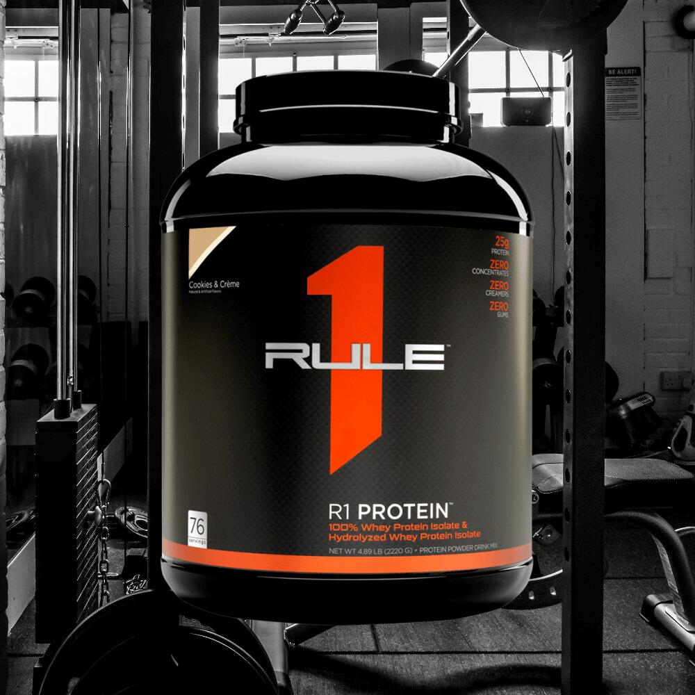 Rule1 R1 Protein Whey Isolate (5lbs) Cookies & Crème - Eiwitten 2/3