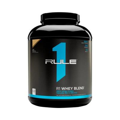 Rule1 r1 whey protein (1lb) chocolate fudge - eiwitten - wei-eiwit mix
