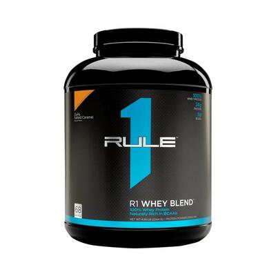 Rule1 r1 whey protein (1lb) chocolate fudge - eiwitten - wei-eiwit mix