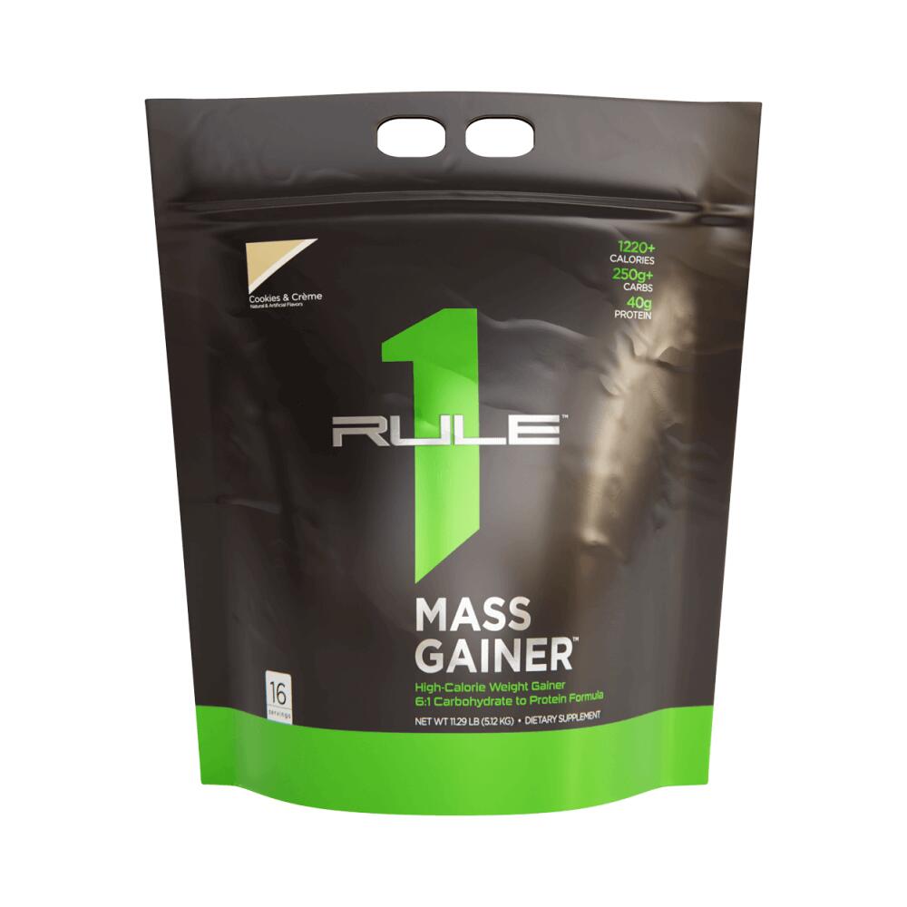 RULE1 Rule1 R1 Mass Gainer (11,4lbs) Cookies & Crème - Aumento di peso - Con creatina