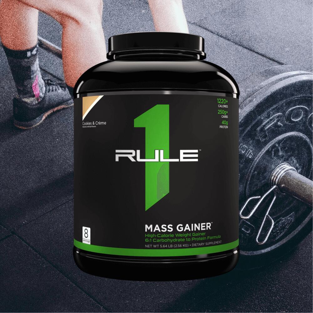 Rule1 R1 Mass Gainer (5,7lbs) Cookies & Crème - Prise de poids - Avec Créatine 4/4