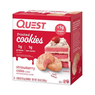 Quest nutrition protein frosted cookies (8x25g) strawberry cake