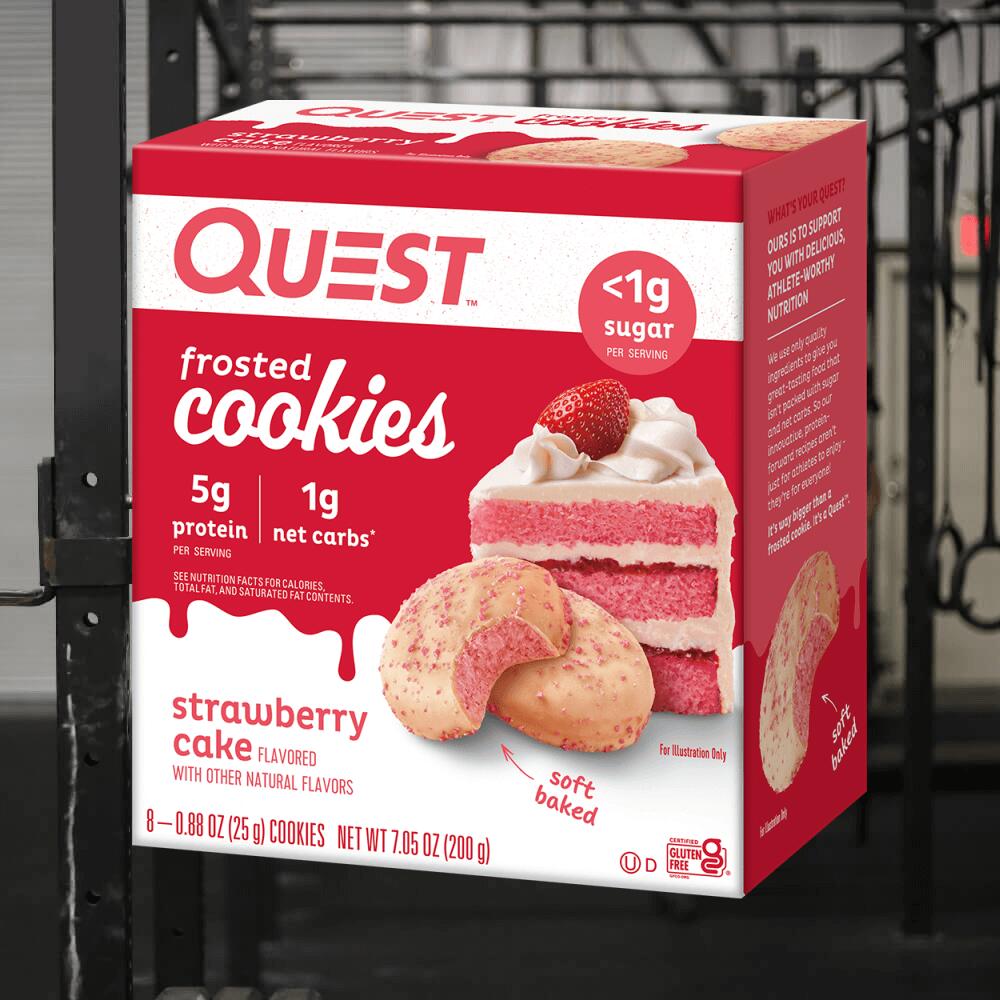 Quest Nutrition Protein Frosted Cookies (8x25g) Strawberry Cake 2/3