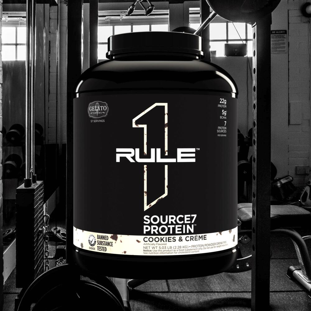 Rule1 R1 Source7 Gelato Protein (4lbs) Cookies & Creme - Protéines 2/3