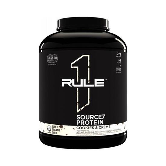 Rule1 R1 Source7 Gelato Protein (4lbs) Cookies & Creme - Protéines