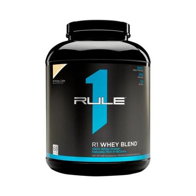 Rule1 r1 whey protein (1lb) chocolate fudge - eiwitten - wei-eiwit mix