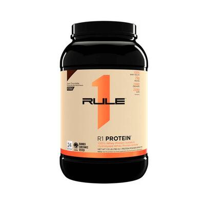 Rule1 r1 protein whey isolate (1lbs) chocolate fudge - eiwitten