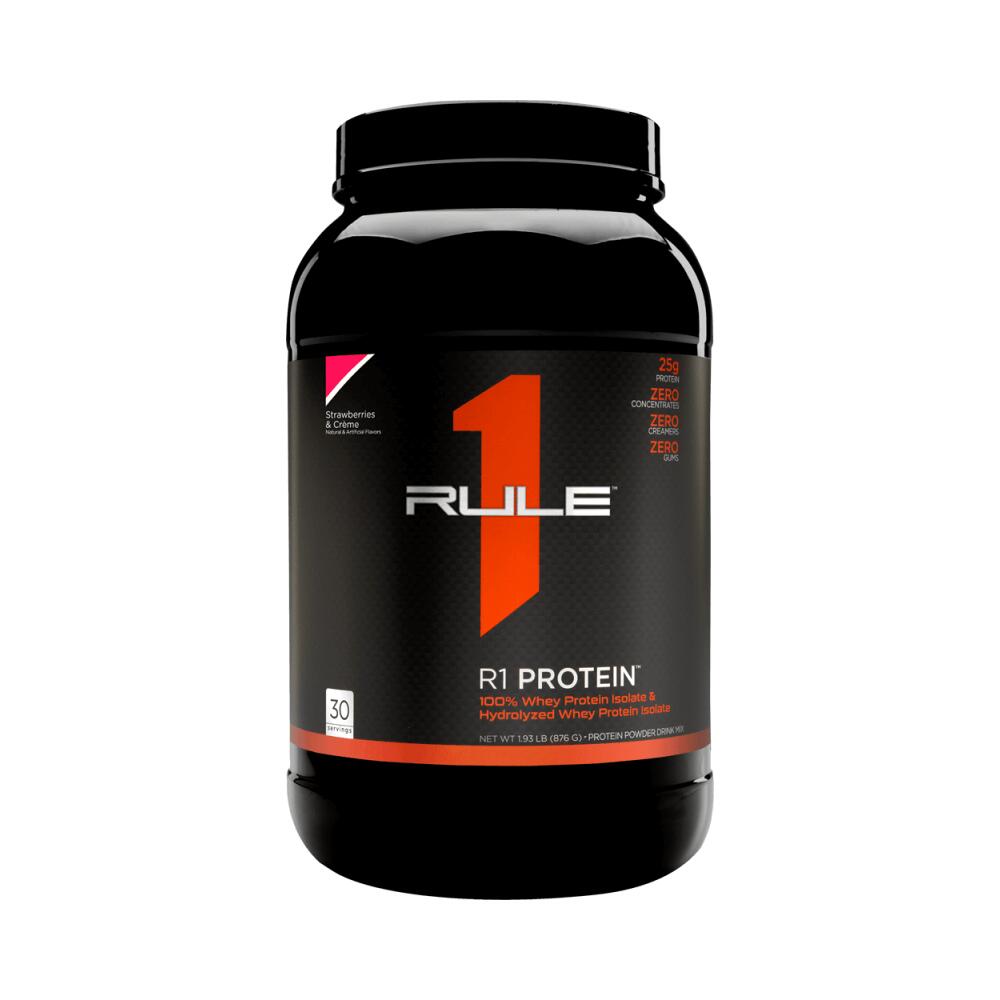 Rule1 - Rule1 R1 Protein Whey Isolate (2lbs) Strawberries & Crème - Protéines - Isolat De Whey - Decathlon