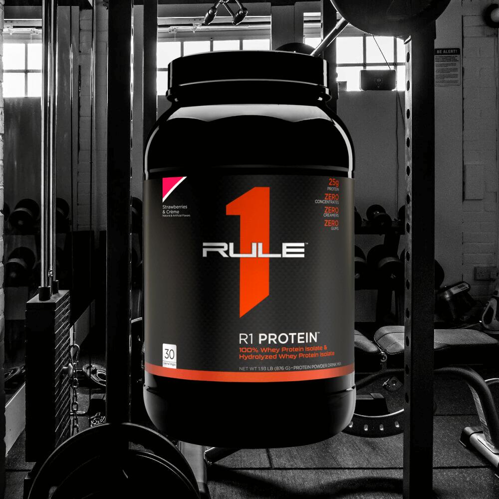Rule1 R1 Protein Whey Isolate (2lbs) Strawberries & Crème - Protéines 2/3