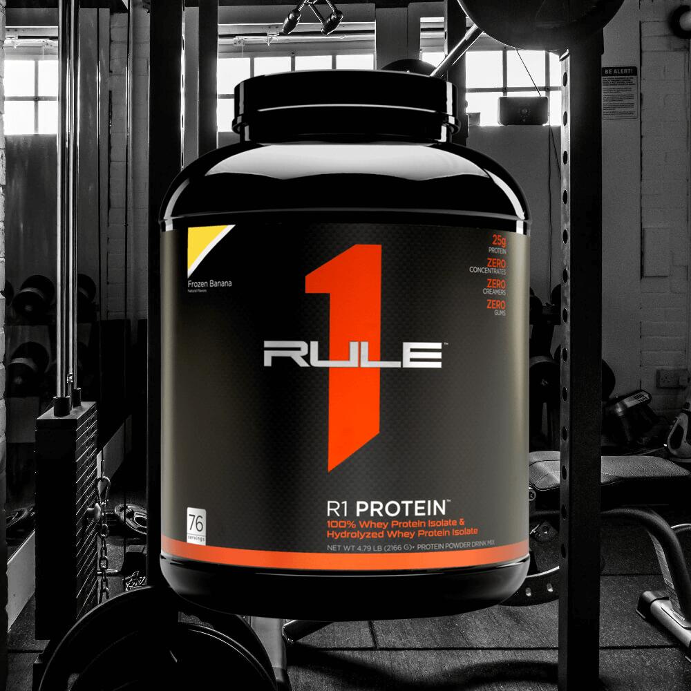 Rule1 R1 Protein Whey Isolate (5lbs) Banana Crème - Protéines 2/3