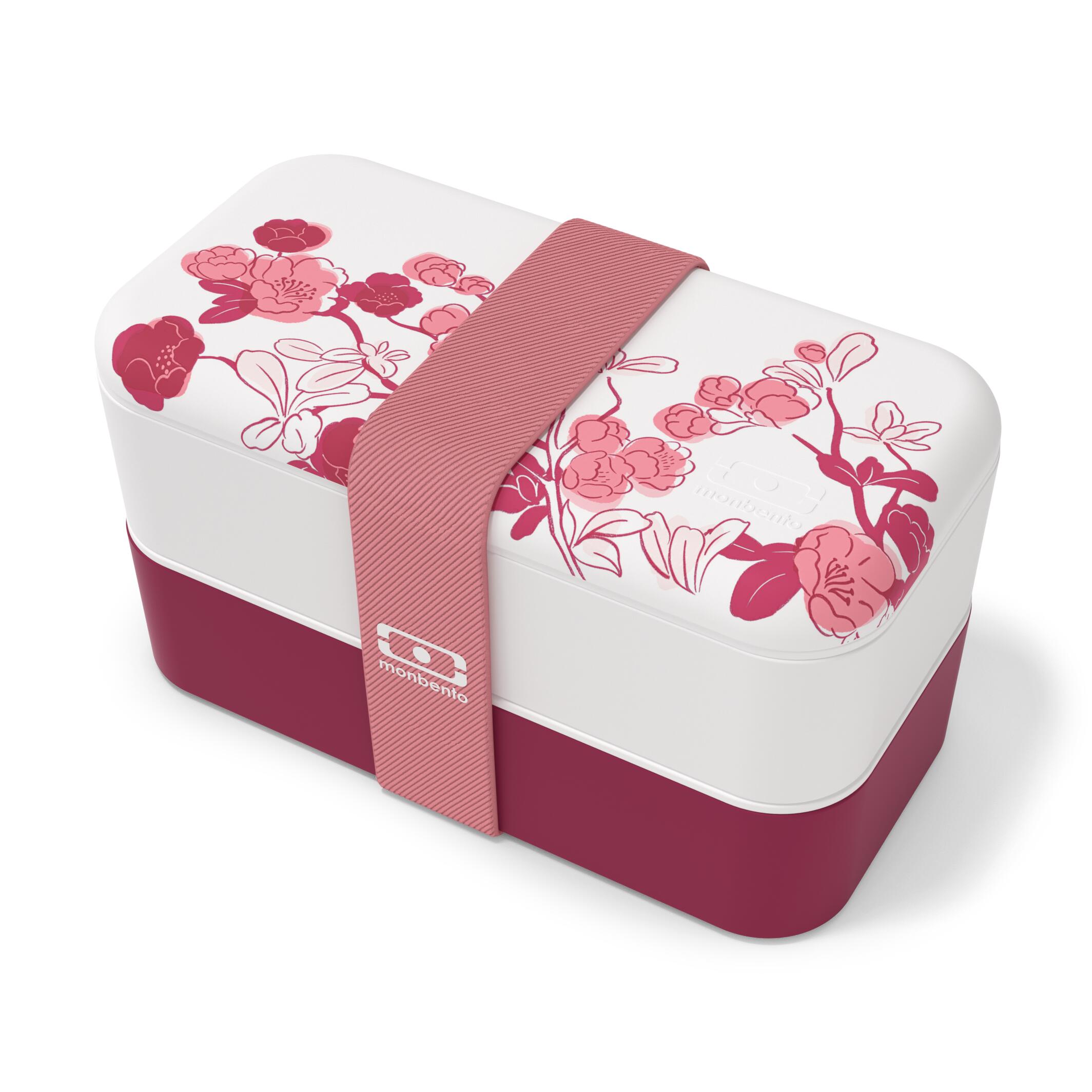 Monbento - Boite Repas 2x500ml - 1l|adulte |bureau, Pique-nique|made In France|original - Lunchbox - Blanc|rose - 1 L - Decathlon