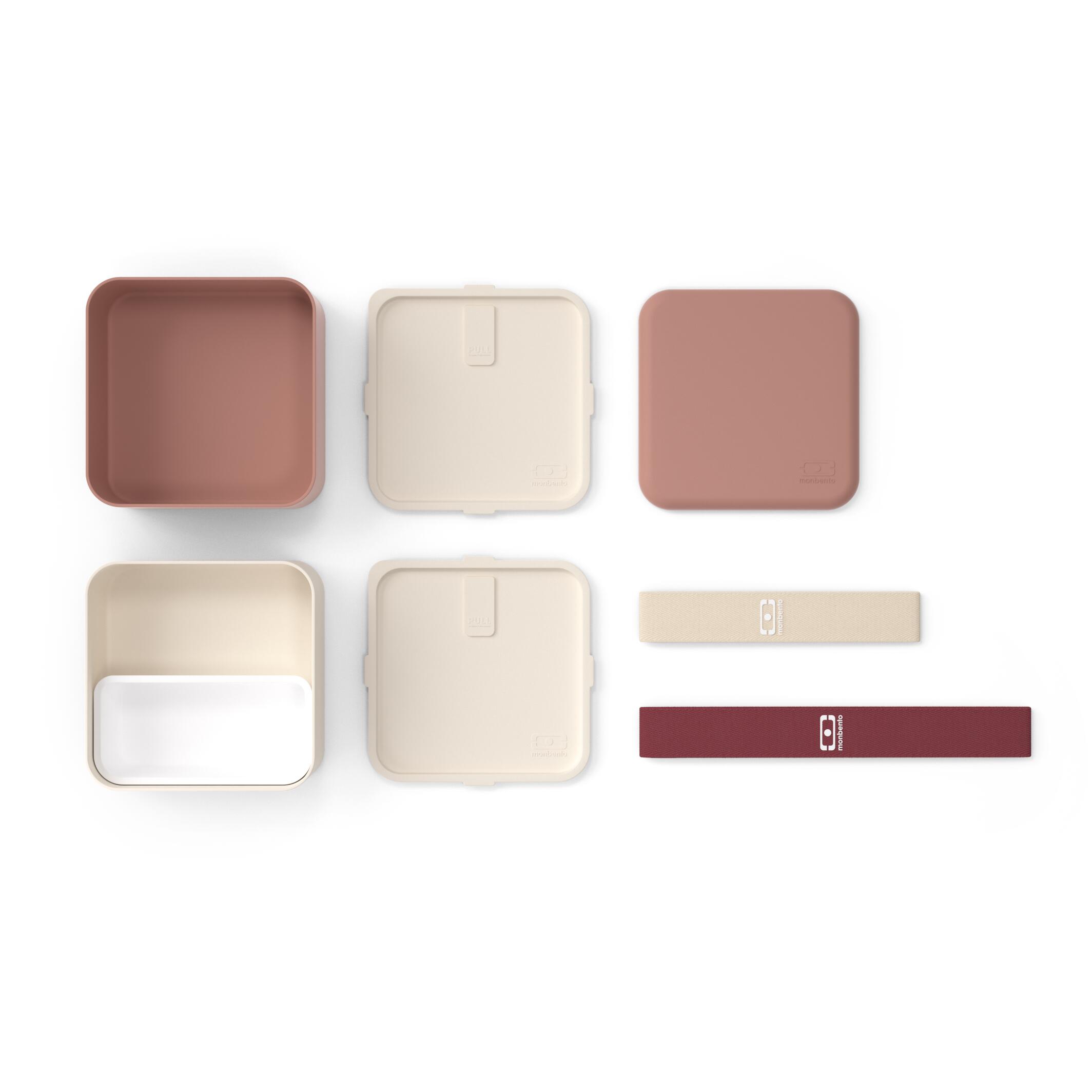 Boite repas 2x850ml - 1,7L| Adulte |Bureau, pique-nique|Made in France|Square 4/6