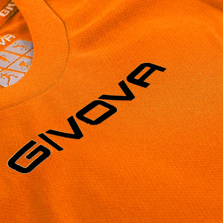 T-shirt uomo givova arancio 3/4