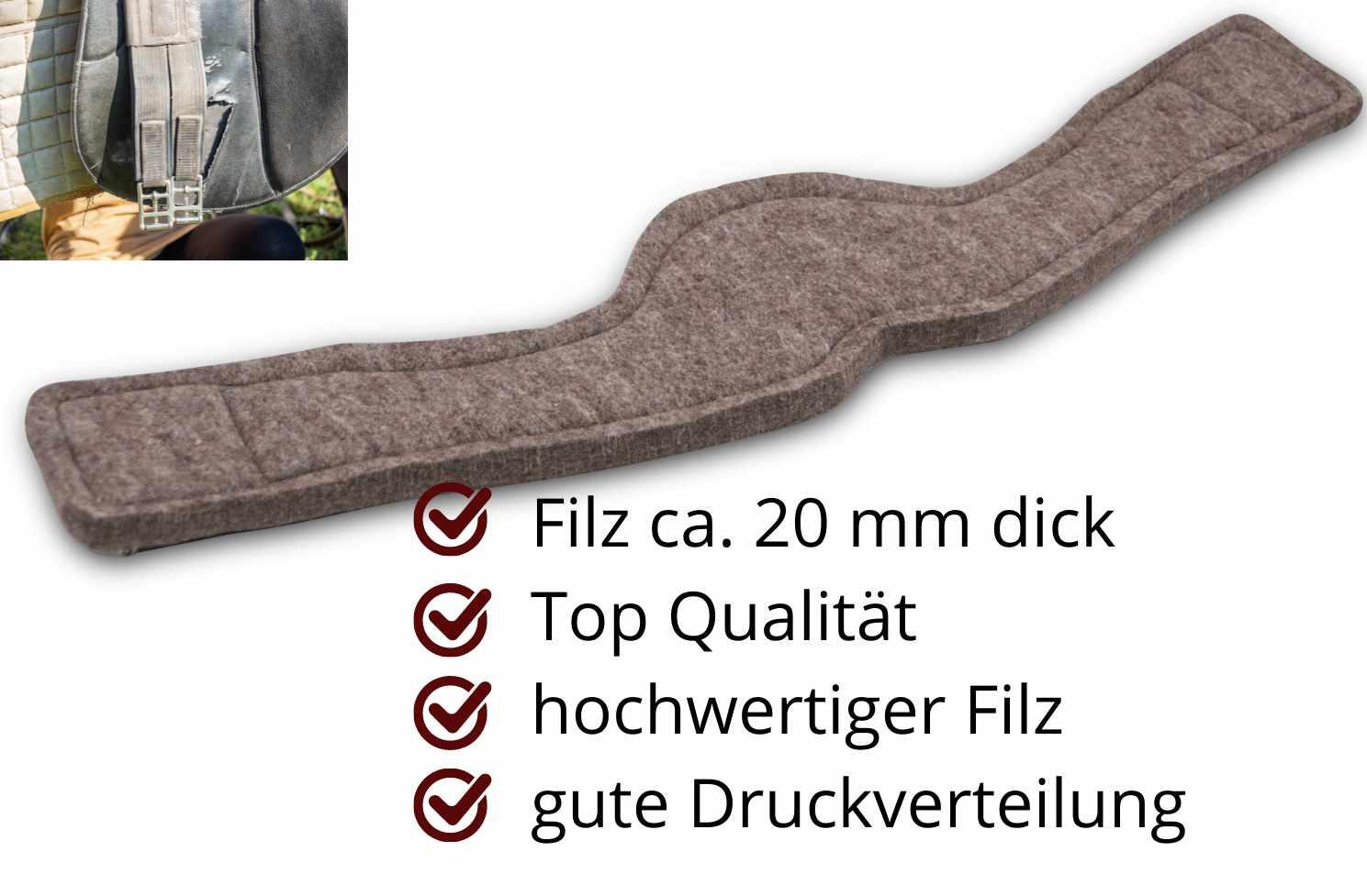 AMKA Kurzgurt Dressur Sattelgurt Filz 4/4