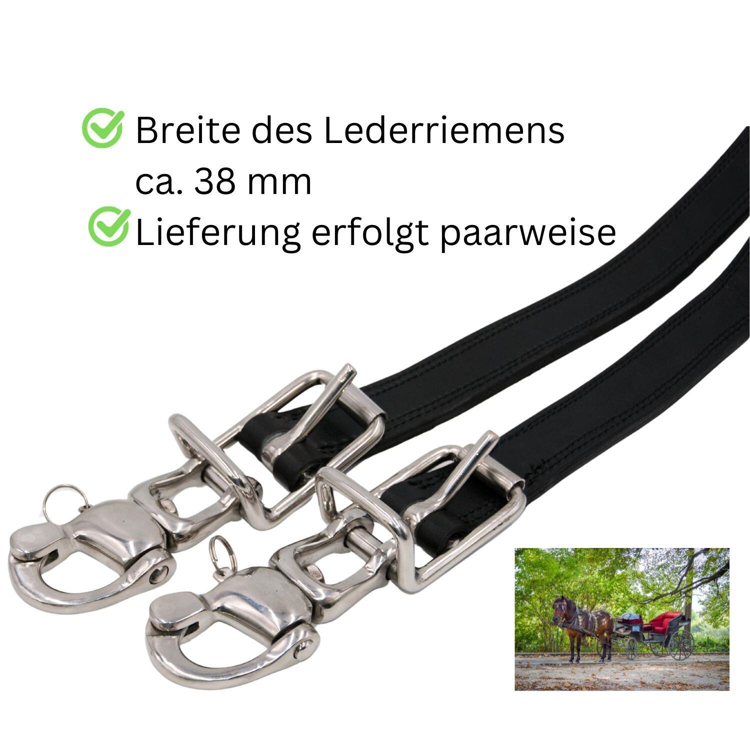AMKA Aufhalteriemen Leder mit Patentverschluss 2/4