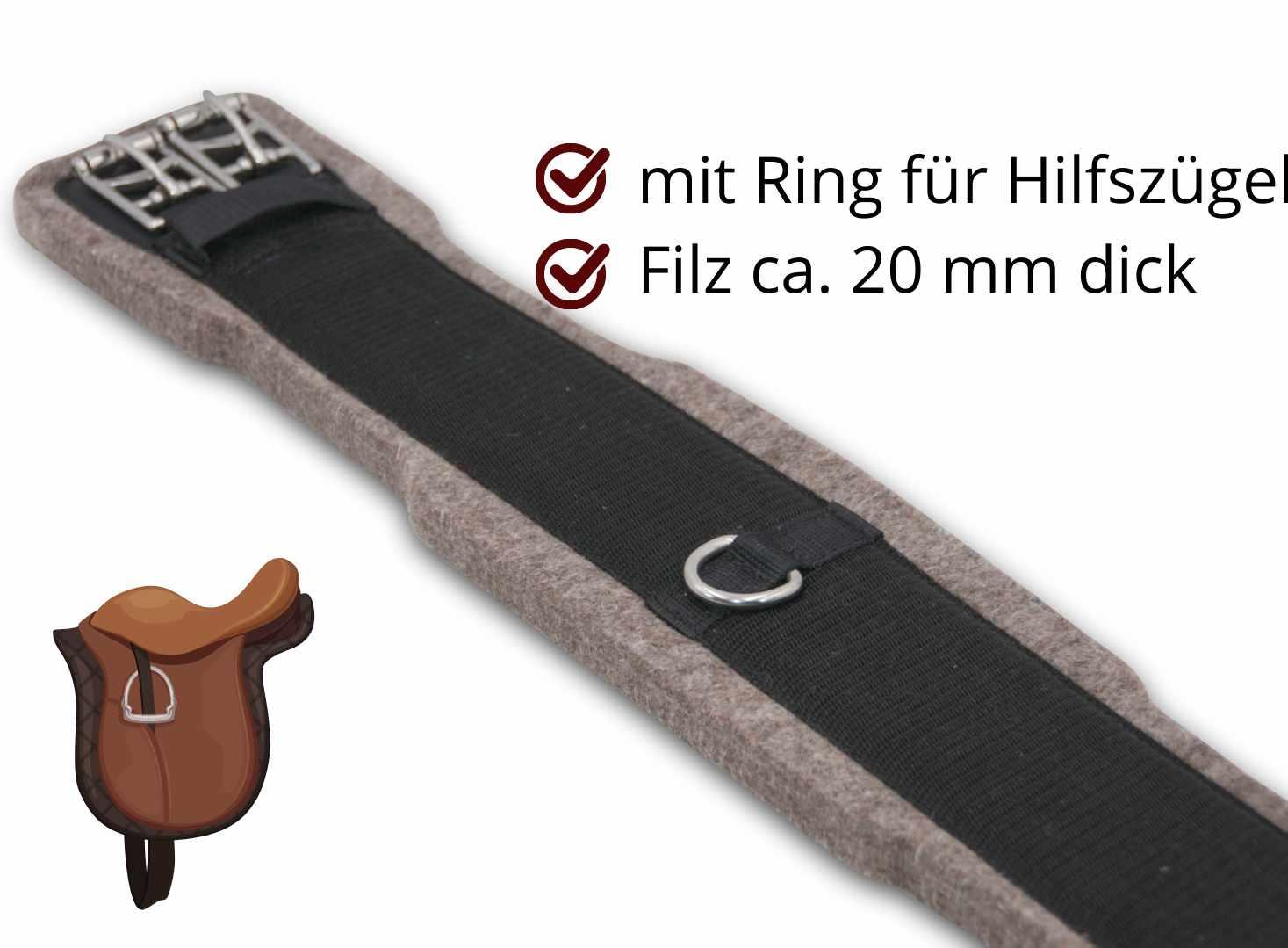 AMKA Filz Kurzgurt Dressurgurt 3/4