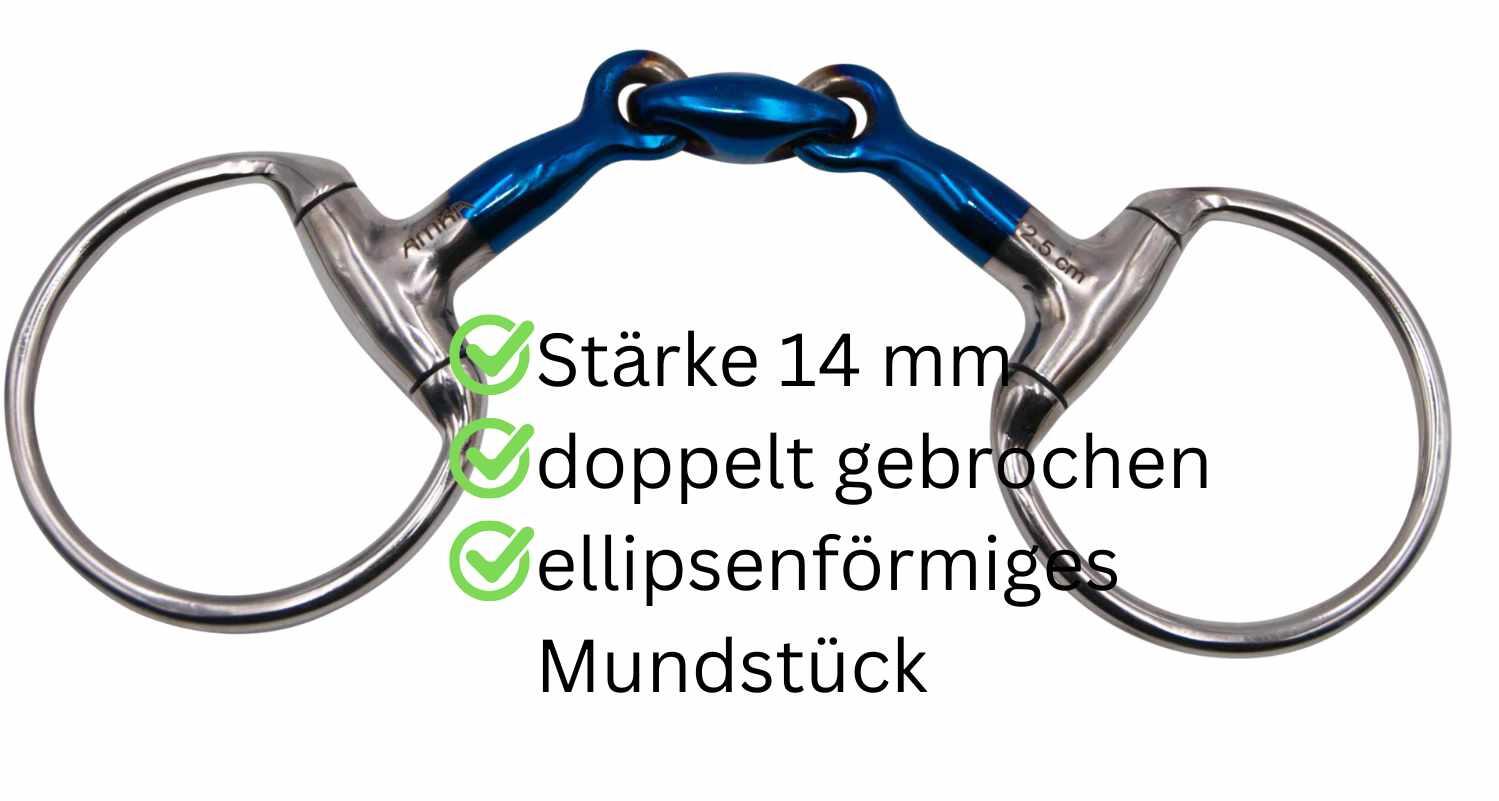 AMKA Olivenkopftrense Sweet Iron doppelt gebrochen 2/4