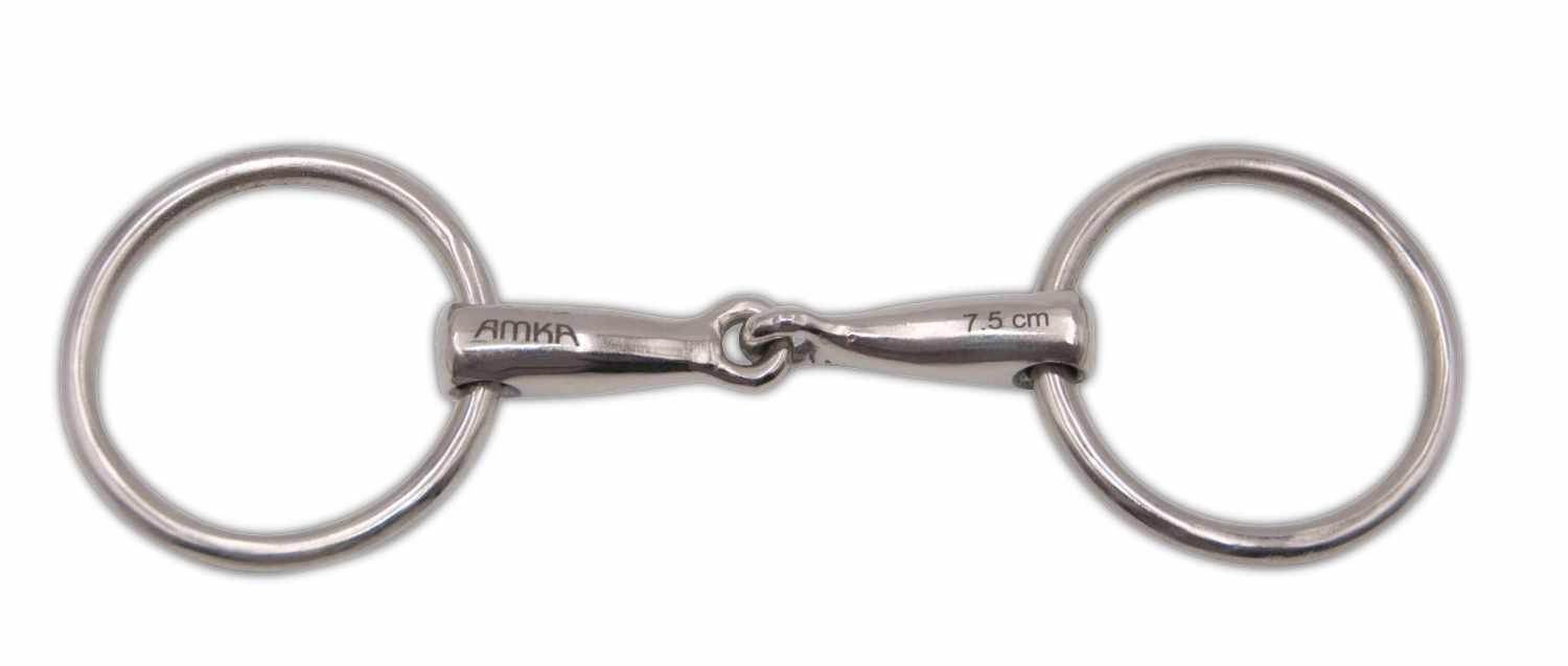 AMKA AMKA Ponytrense  Wassertrense Pony Gebiss Stärke 12 mm Ringe 50 mm 7,5 8,5 9,5