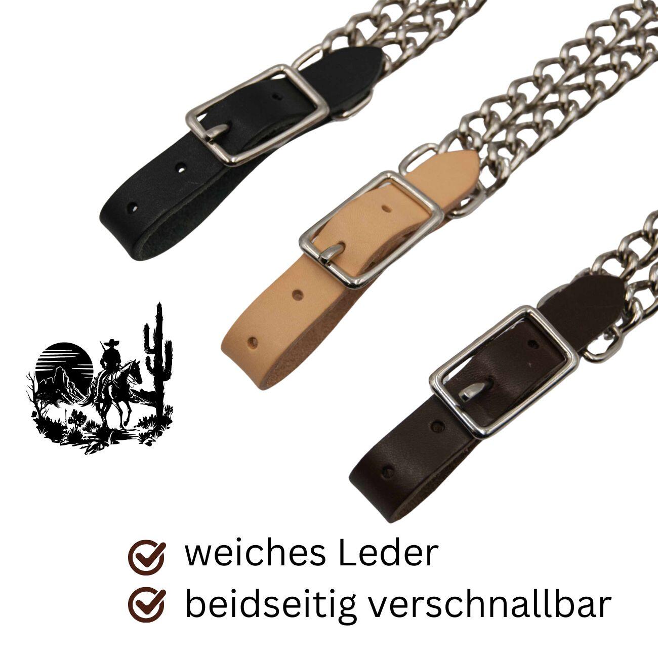 AMKA Western Kinnriemen mit doppelter Kette 2/4