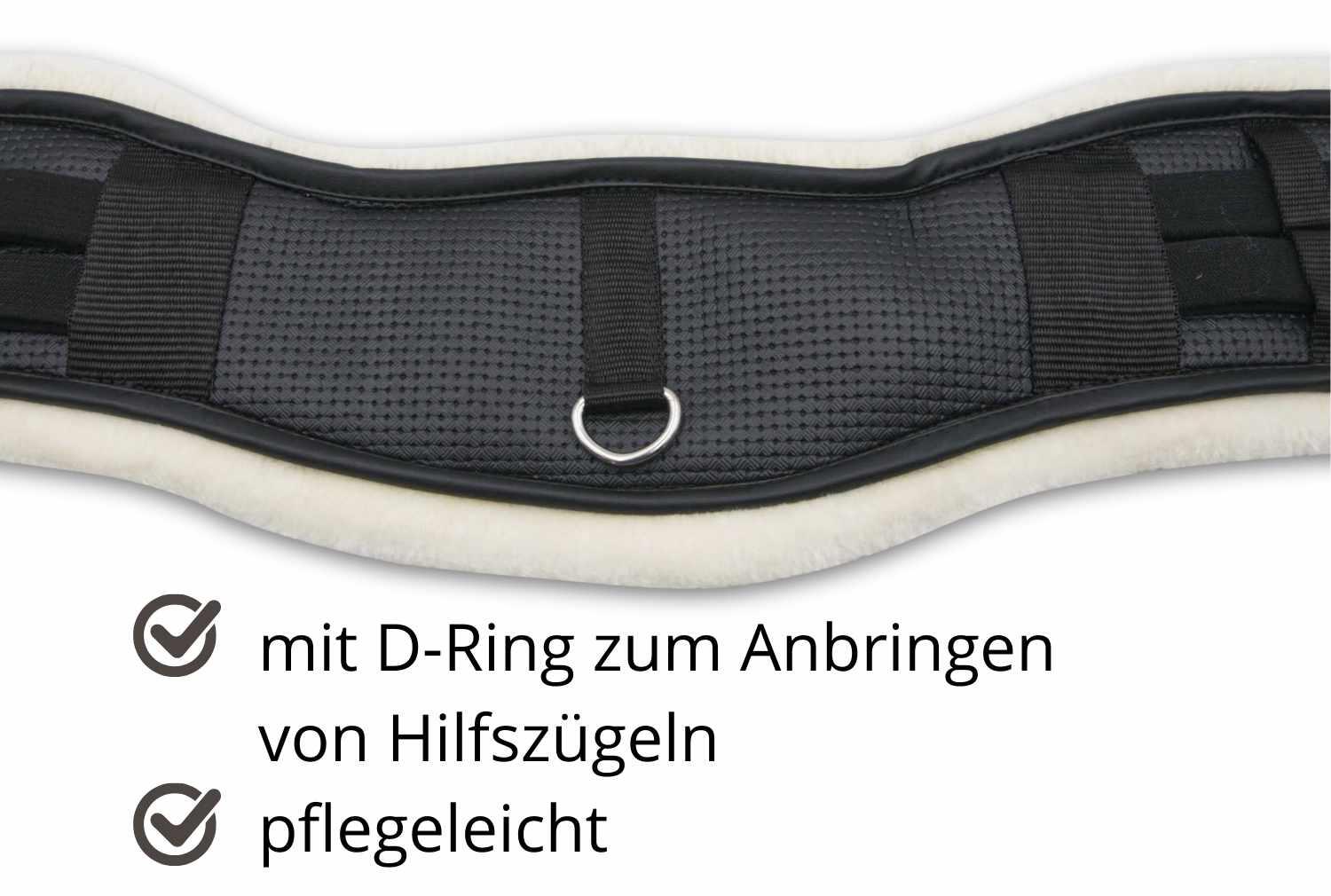 HorseGuard Kurzgurt Neopren Kunstfell unterlegt 3/4