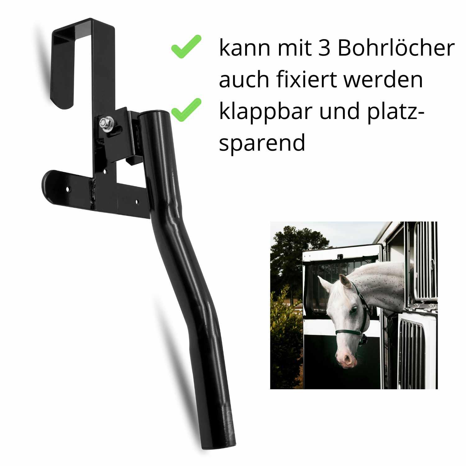AMKA Sattelhalter klappbar zum Einhängen, für Stallgasse, Pferdebox... 3/4