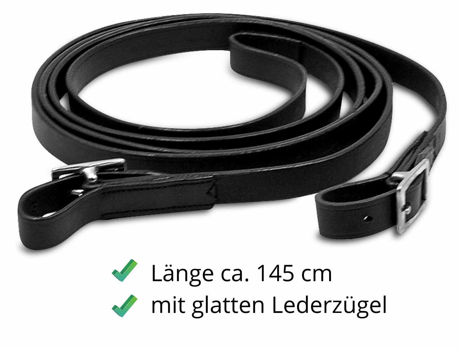 AMKA spanische Trense mit Lederzügel 3/4
