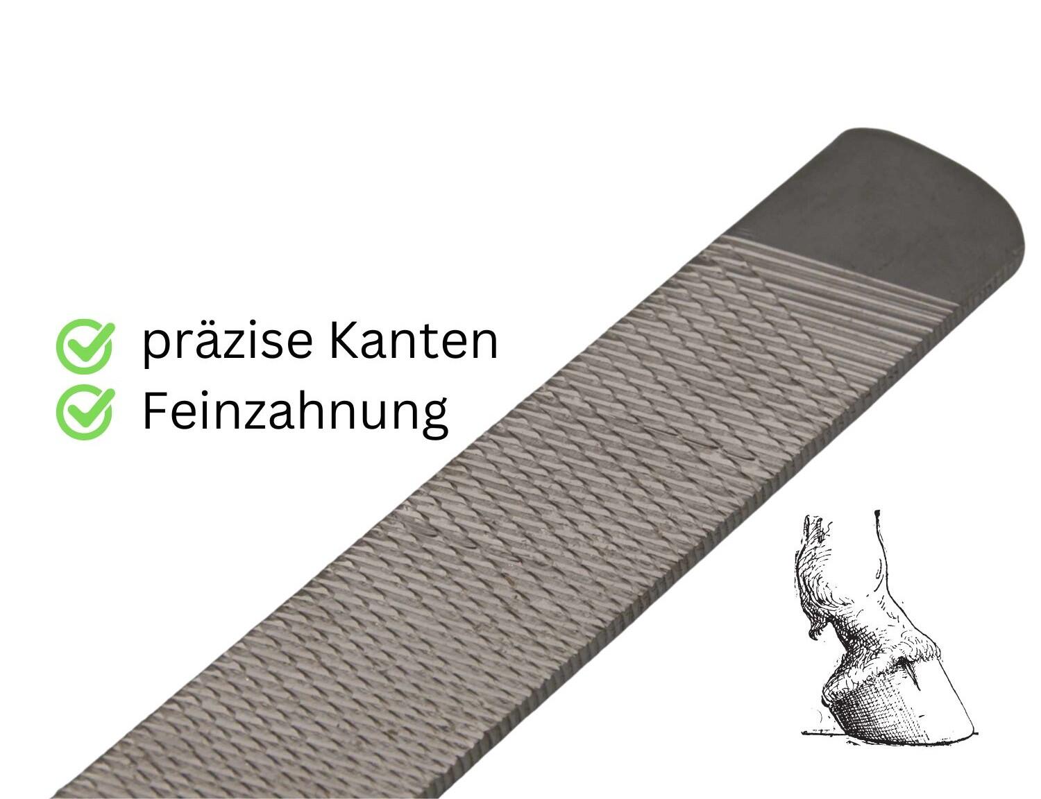 AMKA Hufraspel mit Holzgriff doppelseitig fein- und grobkörnig 3/4