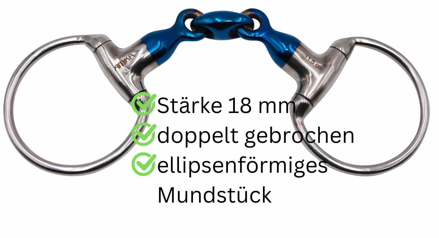 AMKA Olivenkopftrense Sweet Iron doppelt gebrochen 3/4