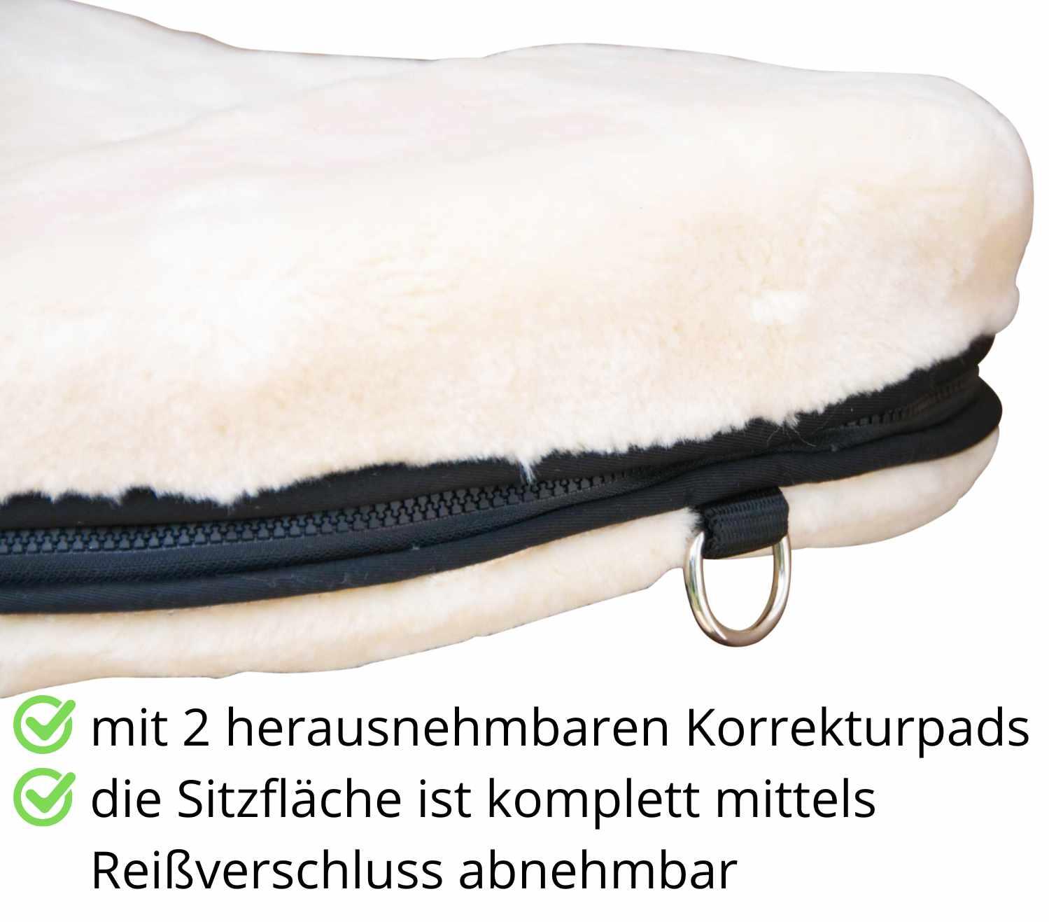 AMKA synthetischer Fellsattel ALINA 4/4